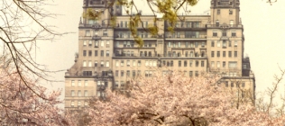 Central Park West Building in Spring