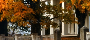 White House and Fence in Fall