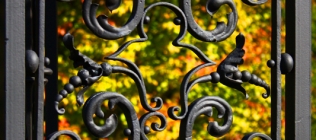 Old Westbury Gardens Gate and Fall Leaves