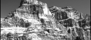 Grand Canyon Peak - Black & White