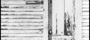 White Wall and Door - Black & White