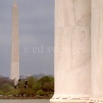 View of Washington Monument from Jefferson Memorial Daytime Enhanced