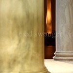 View of Washington Monument from Jefferson Memorial at Night