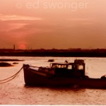 Fishing Boat at Sunset Enhanced