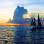 Key West Sunset with Sailboat Enhanced