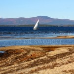 Lake Winnipesaukee Sand and Sailboat