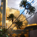 Mandalay Bay Hotel/Casino Reflected in Luxor Hotel/Casino, Las Vegas