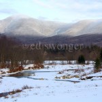 NH Winter Stream and Mountains