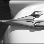 1956 Chevy Hood Ornament - Black & White