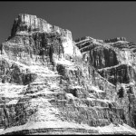 Grand Canyon Peak - Black & White